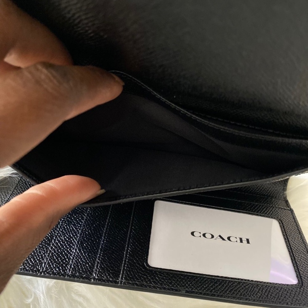 Coach Crossgrain Leather Trifold Wallet - Picture 4 of 5